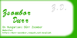 zsombor durr business card